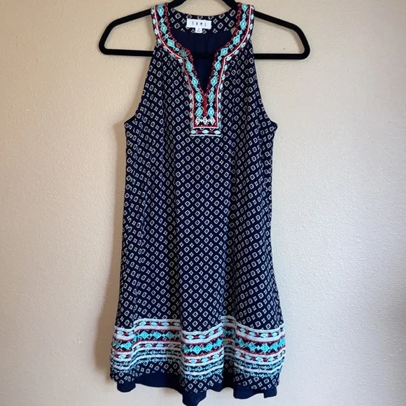THML | Dresses | Thml Size Small Sleeveless Embroidered Highneck Knee  Length Boho Shift Dress | Poshmark